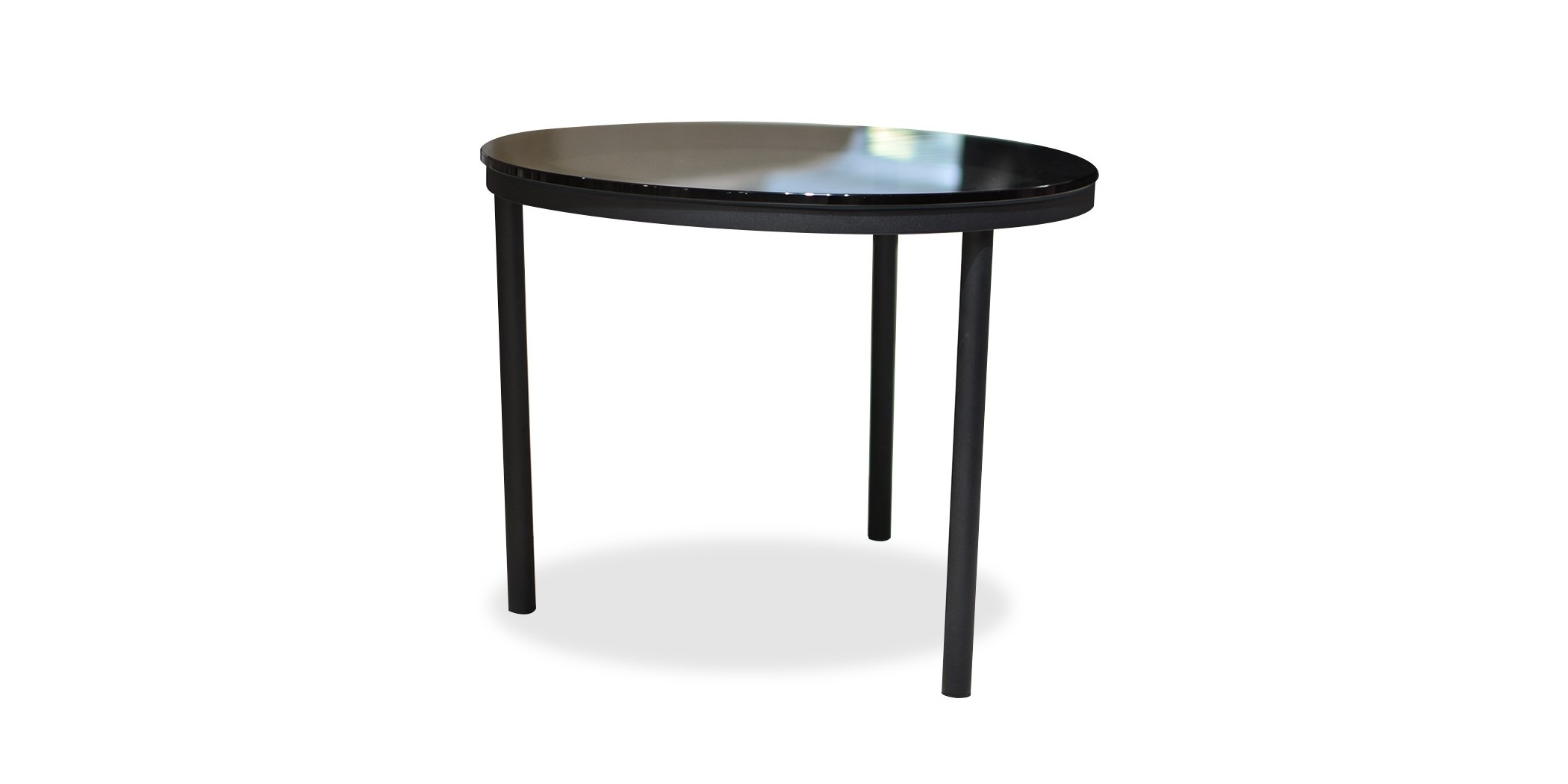 Elan Side Table Metal & Glass top Grey