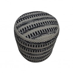 Pouf Hand Woven, Cotton & Polyester with EPS beans-SE-PF-1069