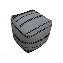 Pouf Hand Woven, Cotton & Polyester with EPS beans-SE-PF-1073
