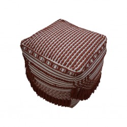 Pouf Hand Woven, Cotton with EPS beans filling ins- SE-PF-1075