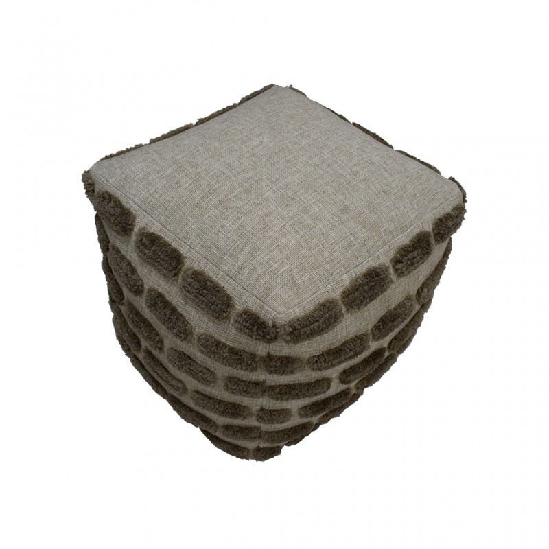 Pouf Hand Woven, Cotton with EPS beans filling ins-SE-PF-1077