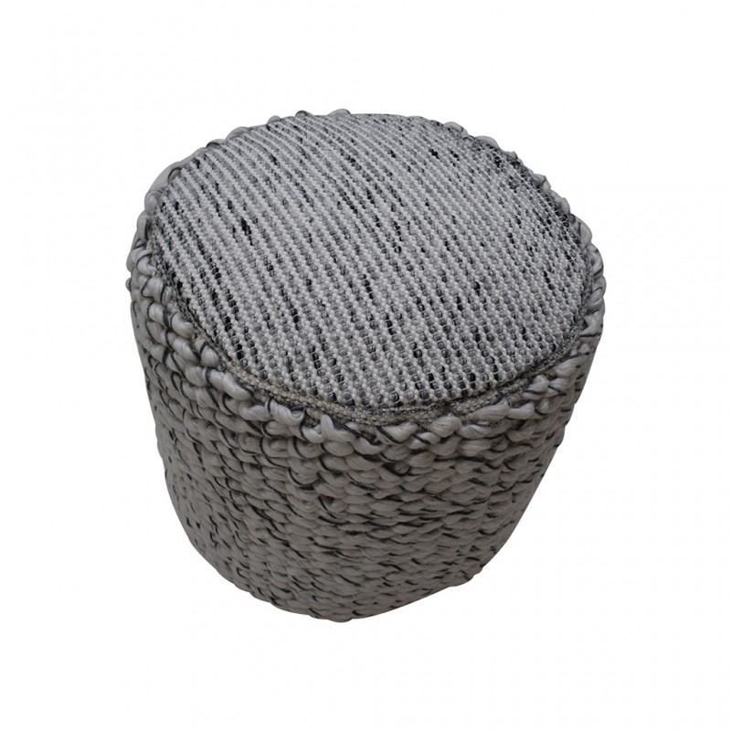 Pouf Hand Woven,Wool & Cotton pouf with EPS beans- SE-PF-1090