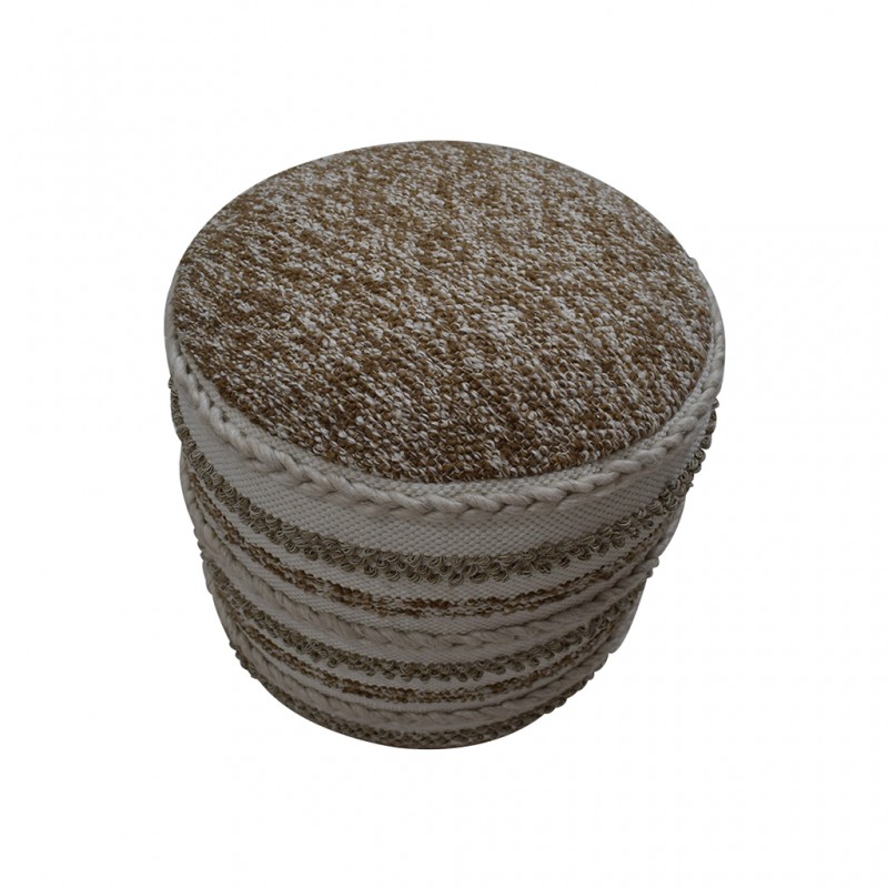 Pouf Hand Woven, Cotton & Polyester with EPS beans- SE-PF-1091