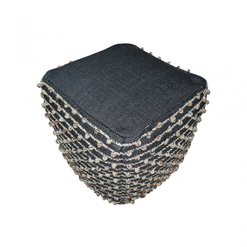 Pouf Hand Woven, Cotton with EPS beans filling ins- SE-PF-1096