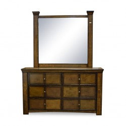 Zanne Dressing Table with Mirror Rubberwood