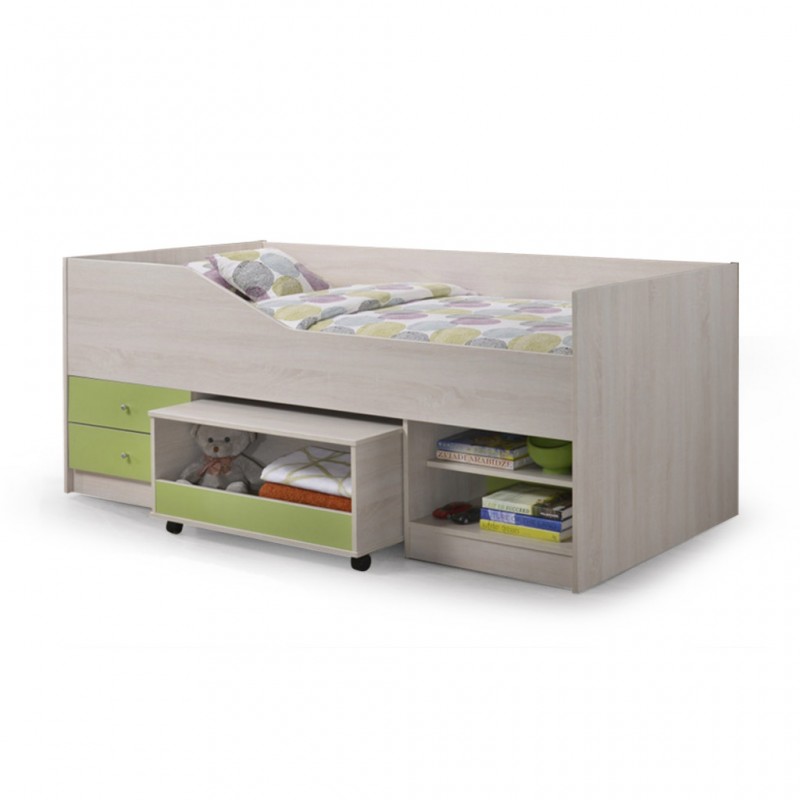 Sagua Bed 90x190 cm White Wash/Grey PB Sagua Bed 90x190 cm White Wash/Grey PB