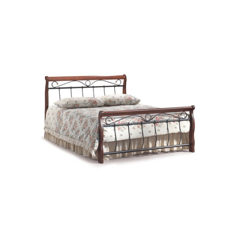 Libra Bed 150x190 cm Oak Metal Libra Bed 150x190 cm Oak Metal