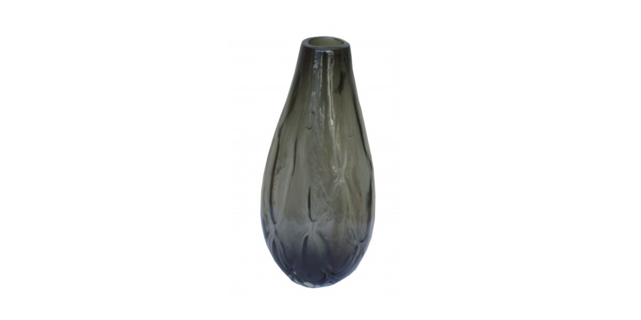 Vase 36cm, black glass