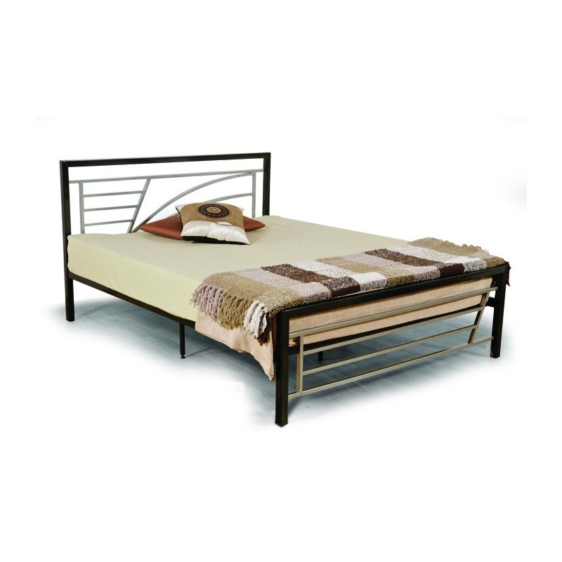 Ellora Bed 150x190 cm Silver Metal Ellora Bed 150x190 cm Silver Metal