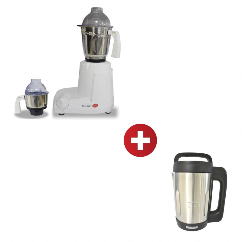 Preethi MG182/04 500W Eco Mixer Grinder + Concetto CSM-617 1.6L Stainless Steel Soup Maker