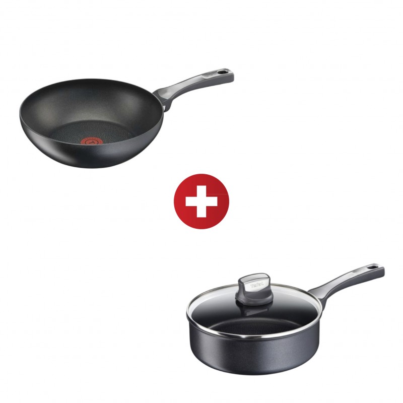 Tefal Expertise 28cm Induction Wokpan Non Stick+Tefal Expertise 24cm