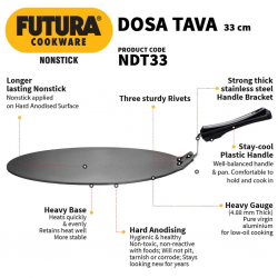 Futura Q41/NDT33 33cm 4.88mm Non Stick Dosa Tava