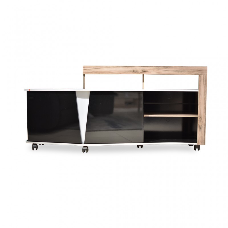 Volt Low TV Cabinet Oak/Black Particle Board