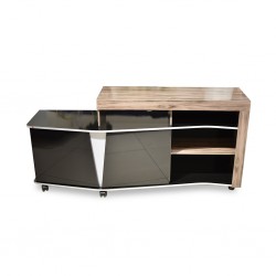 Volt Low TV Cabinet Oak/Black Particle Board