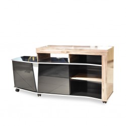 Volt Low TV Cabinet Oak/Black Particle Board