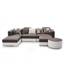 Ontario Sofa Corner Fabric Beige/Brown