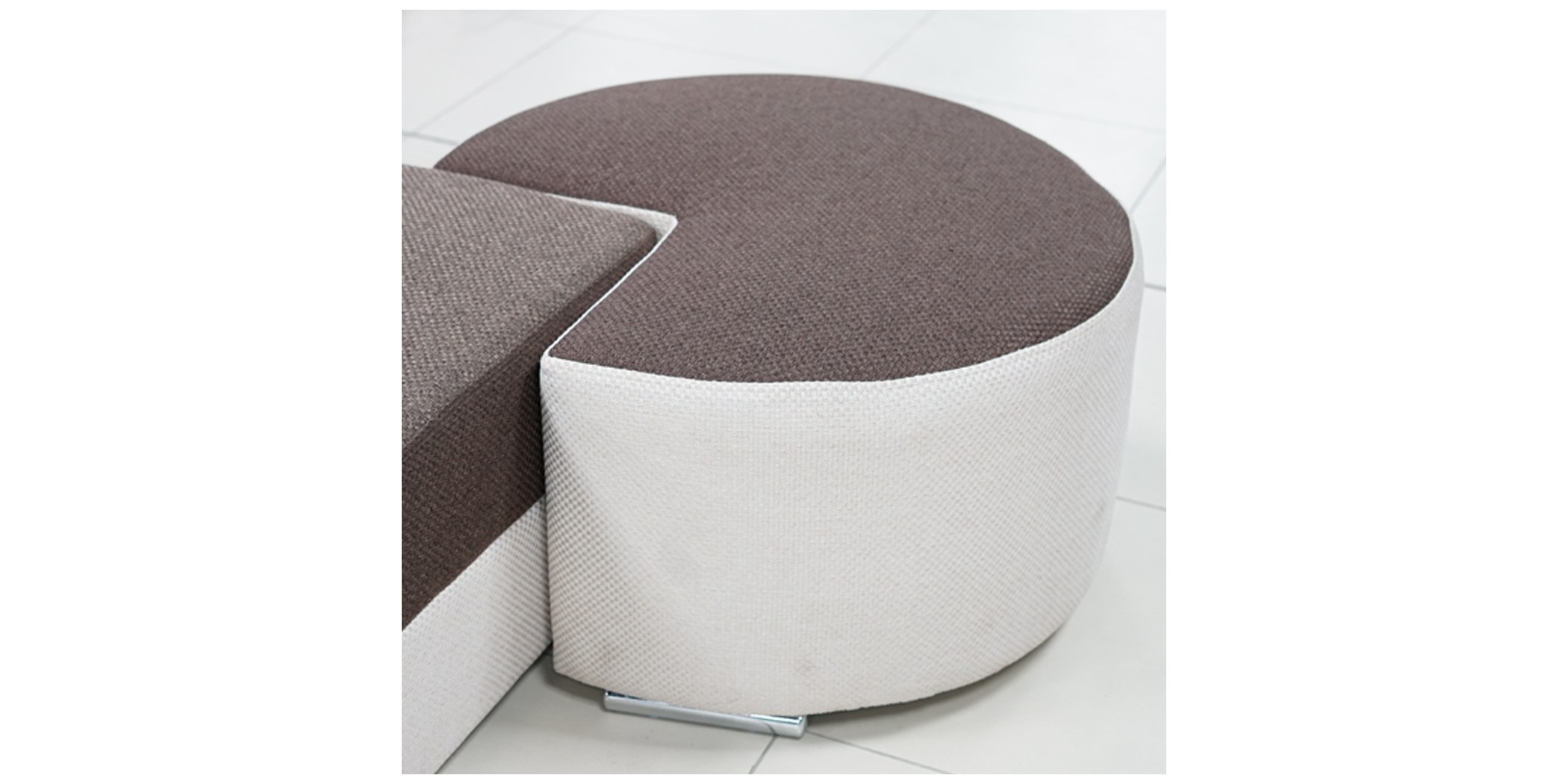 Ontario Sofa Corner Fabric Beige/Brown