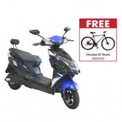 Speedway JS-1 Black/Blue Electric Bike & Free Champion 26" Bicycle