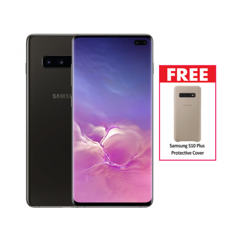 Samsung Galaxy S10+ SM-G975F Ceramic black - 512GB & Free Samsung S10 Plus Protective Cover