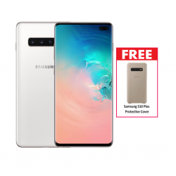 Samsung Galaxy S10+ SM-G975F Ceramic White 512GB & Free Samsung S10 Plus Protective Cover