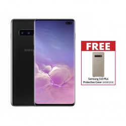 Samsung Galaxy S10+ SM-G975F Black & Free Samsung S10 Plus Protective Cover