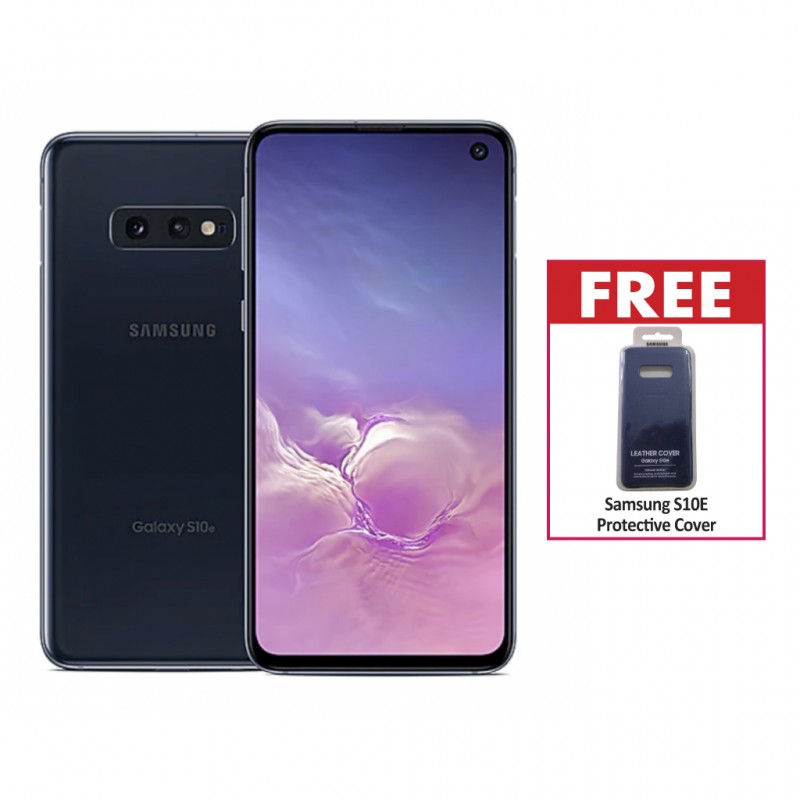Samsung Galaxy S10e SM-G970F Black & Free Samsung S10E Protective Cover