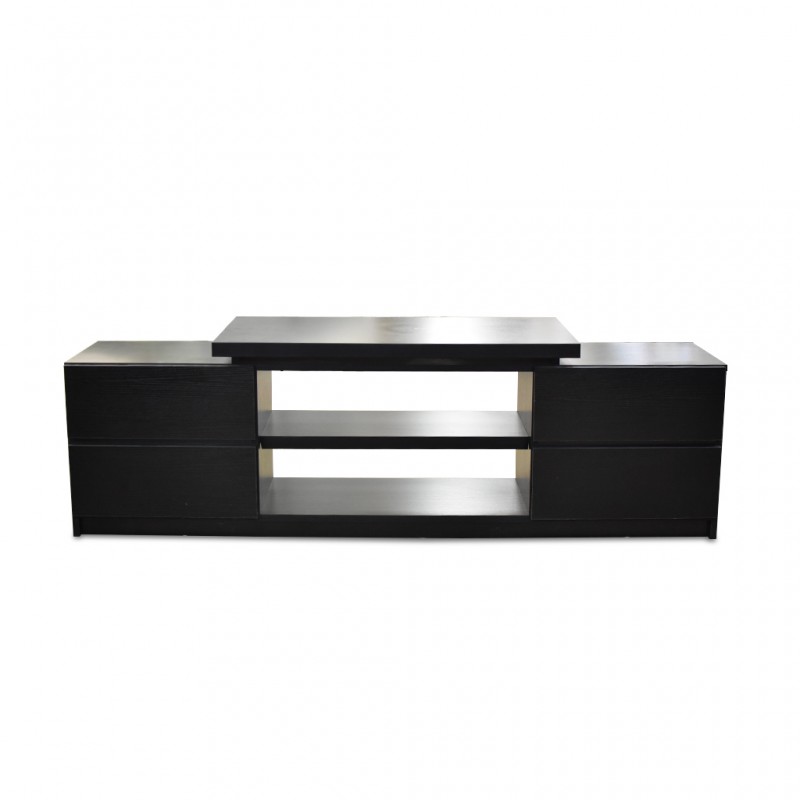 Greece Low TV Cabinet MDF Black Greece Low TV Cabinet MDF Black