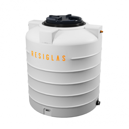 Resiglas 1000 Lts Polychrome Type C Water Tank White Snow