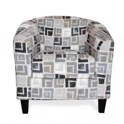 Alvia Accent Chair Quadrant Grey Fabric