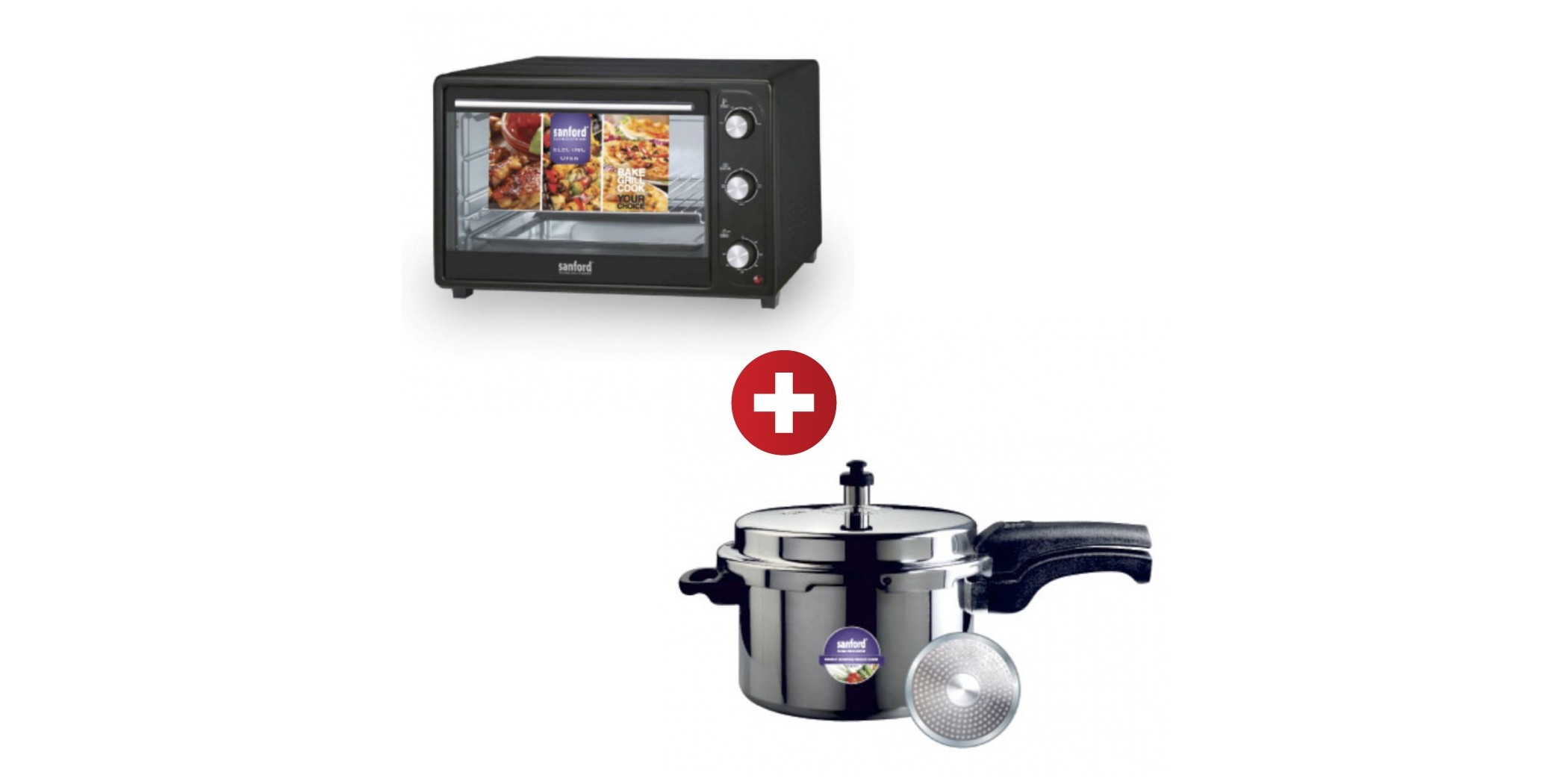 Sanford SF3608EO 45L 1800W 2YW Electric Oven + Sanford SF3255PCIB 3L