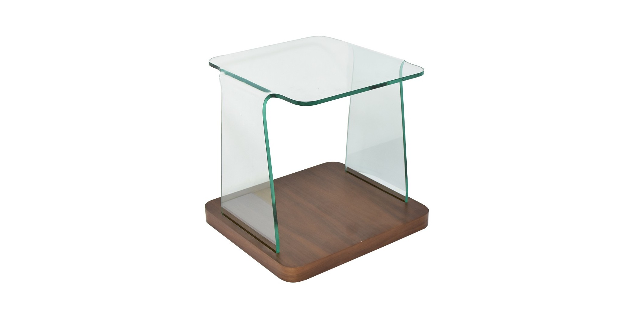 Tania Side Table Metal & Glass Top White