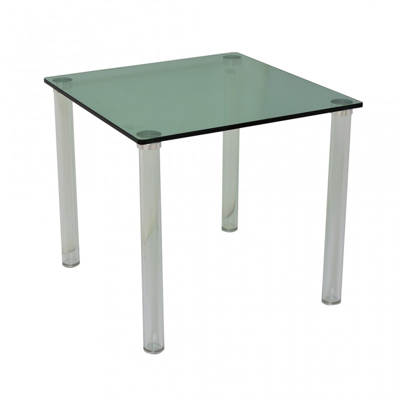 Vitro Side Table Green Glass Top Vitro Side Table Green Glass Top