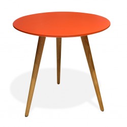 Oria Side Table MDF Red Finish