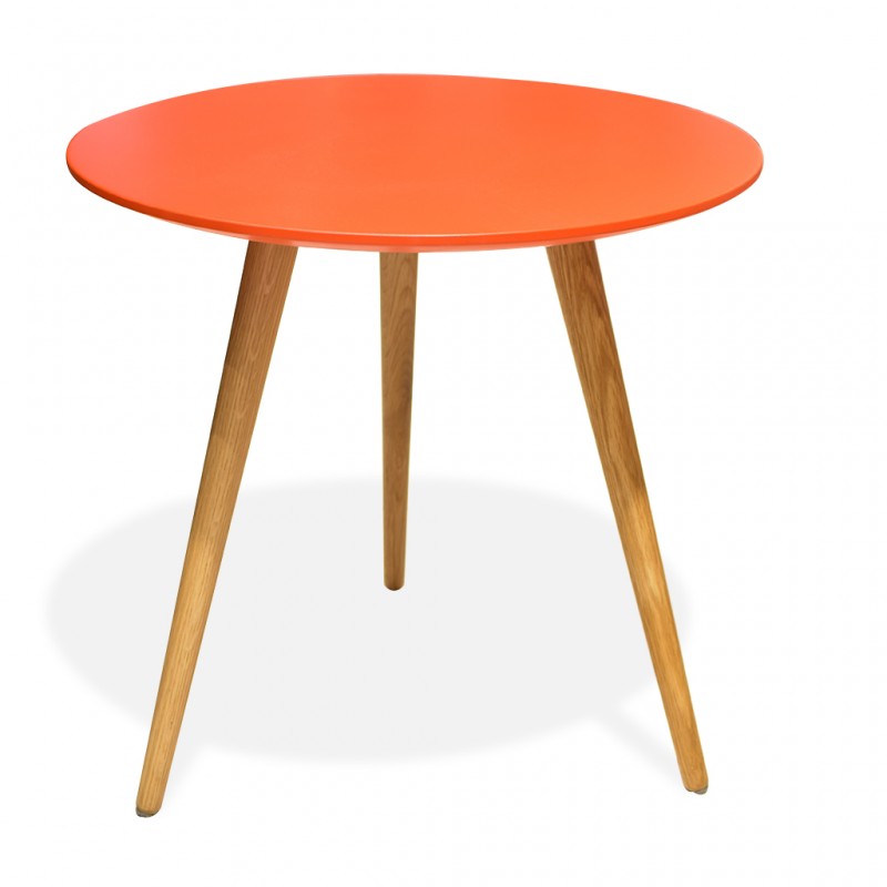 Oria Side Table MDF Red Finish