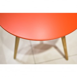 Oria Side Table MDF Red Finish