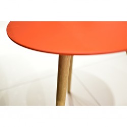 Oria Side Table MDF Red Finish