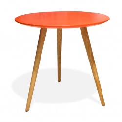Oria Side Table MDF Red Finish