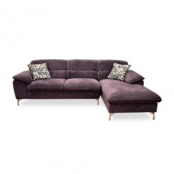 Elson Corner Chaise+LVST in Fabric Purple