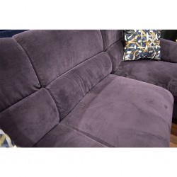 Elson Corner Chaise+LVST in Fabric Purple