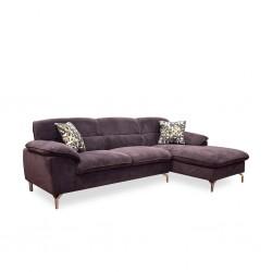 Elson Corner Chaise+LVST in Fabric Purple
