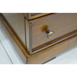 Saria Bedside Table Brown Rubberwood/MDF