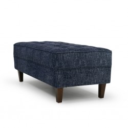 Cove Ottoman In Blue Fabric