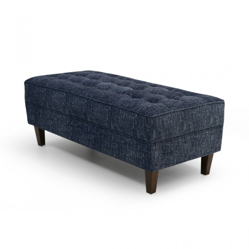 Cove Ottoman In Blue Fabric