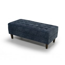 Cove Ottoman In Blue Fabric