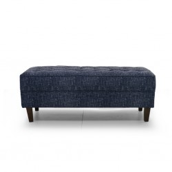 Cove Ottoman In Blue Fabric
