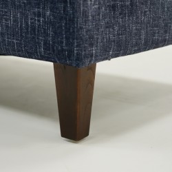 Cove Ottoman In Blue Fabric