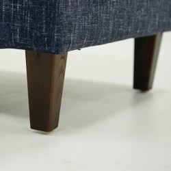 Cove Ottoman In Blue Fabric