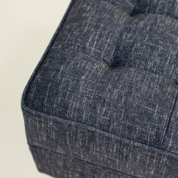Cove Ottoman In Blue Fabric