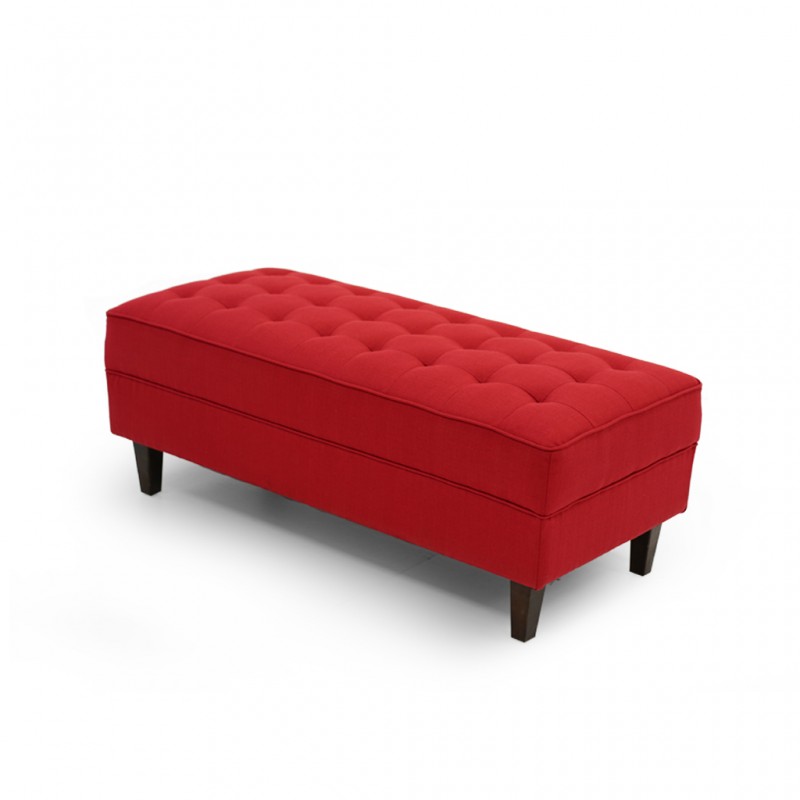 Cove Ottoman Ruby Colour Fabric