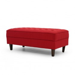Cove Ottoman Ruby Colour Fabric